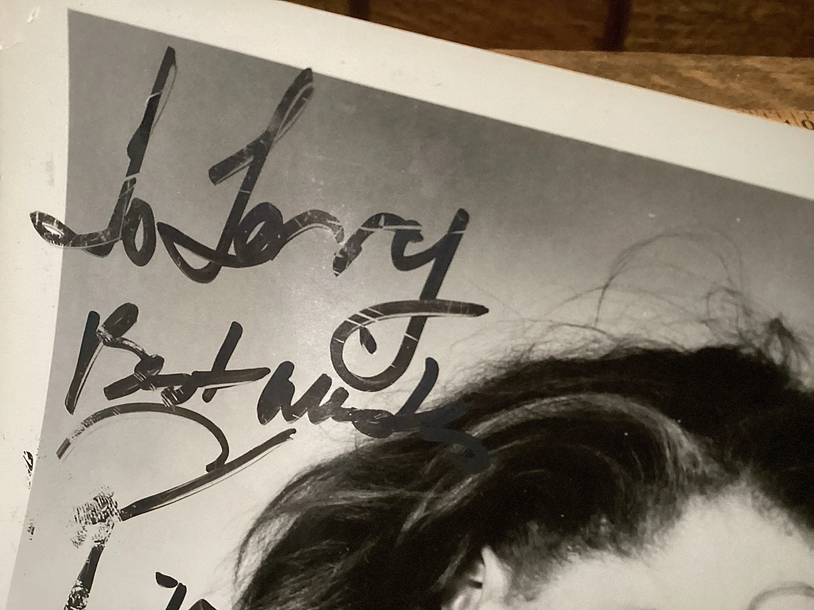 Photo Vintage Vanessa Williams Signed Autograph 1988 PolyGram Wing Promo B&W Old, image 3