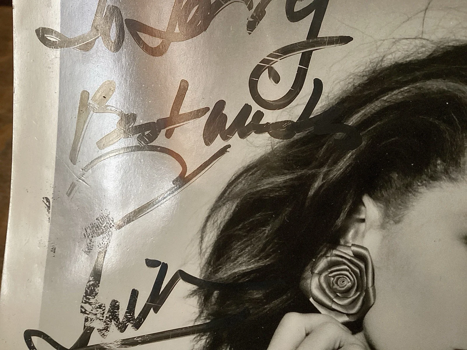 Photo Vintage Vanessa Williams Signed Autograph 1988 PolyGram Wing Promo B&W Old, image 4