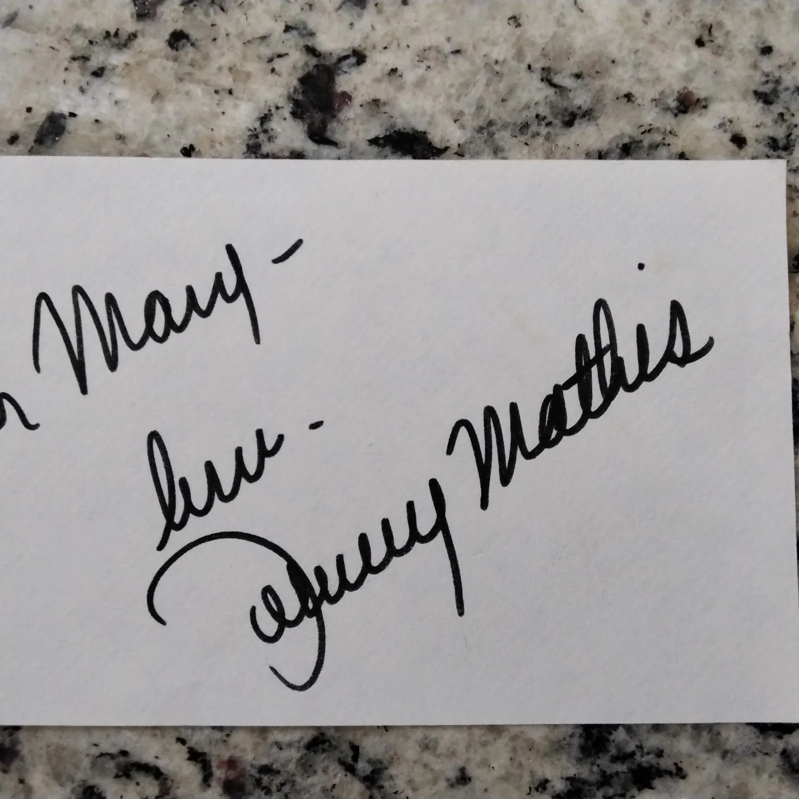Johnny Mathis SIGNED Paper Photo Singer Misty Chances Are Wonderful 12th Never, изображение 3
