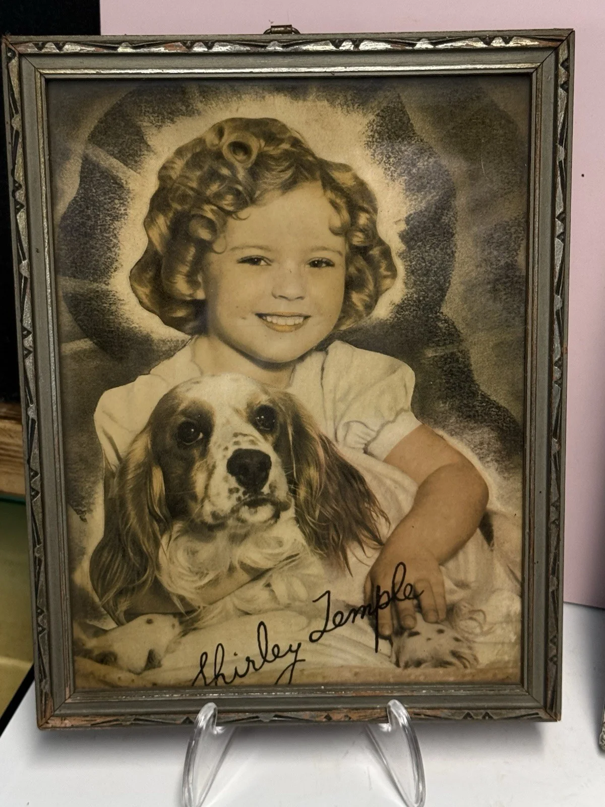 Vintage Framed Shirley Temple Photographs X2 Signed, image 2