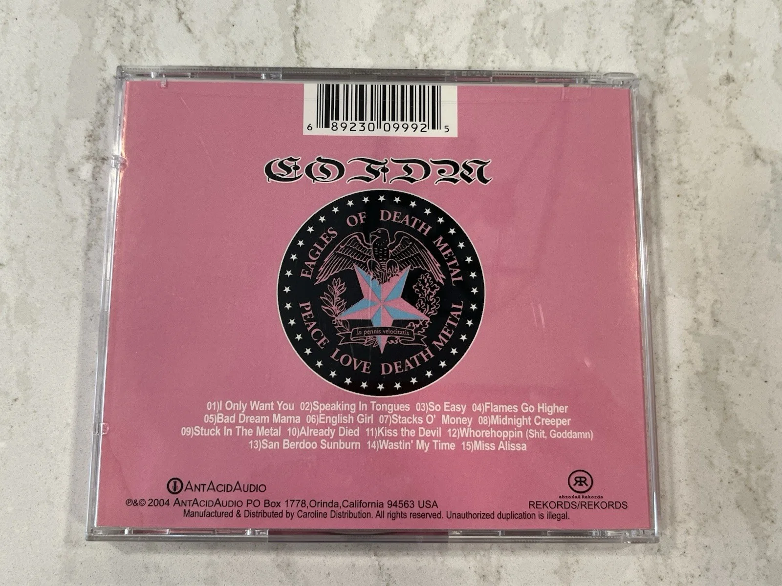 Eagles Of Death Metal Peace Love Death Metal AUTOGRAPHED Signed Jesse Hughes NEW, изображение 3