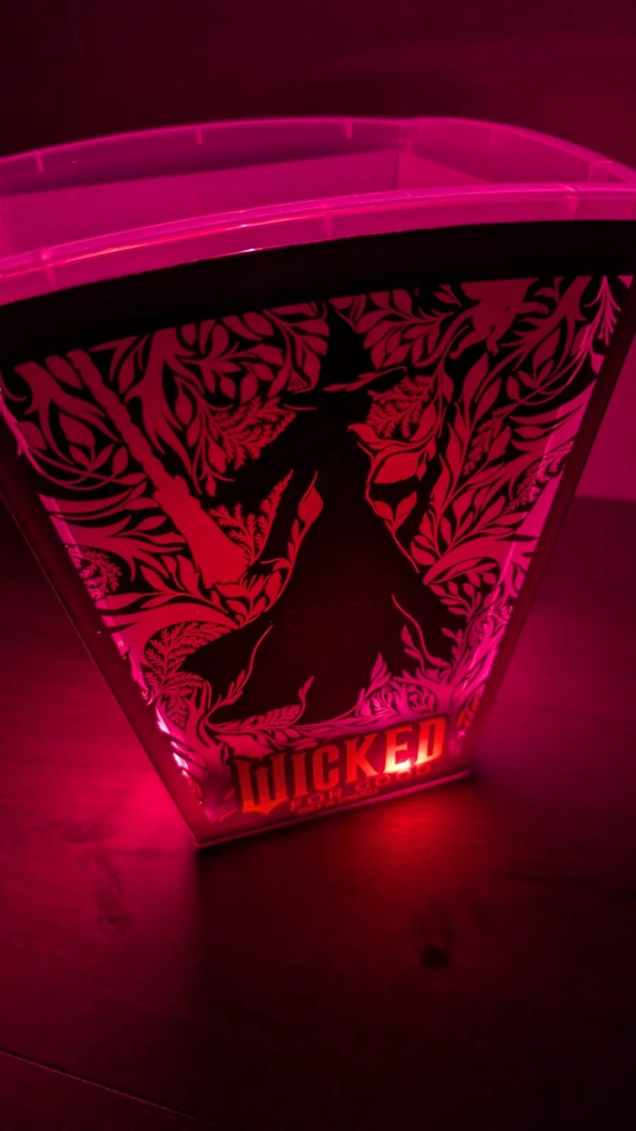 Wicked Movie Popcorn Bucket Cineworld Limited Edition LED Light Up Green New, image 3
