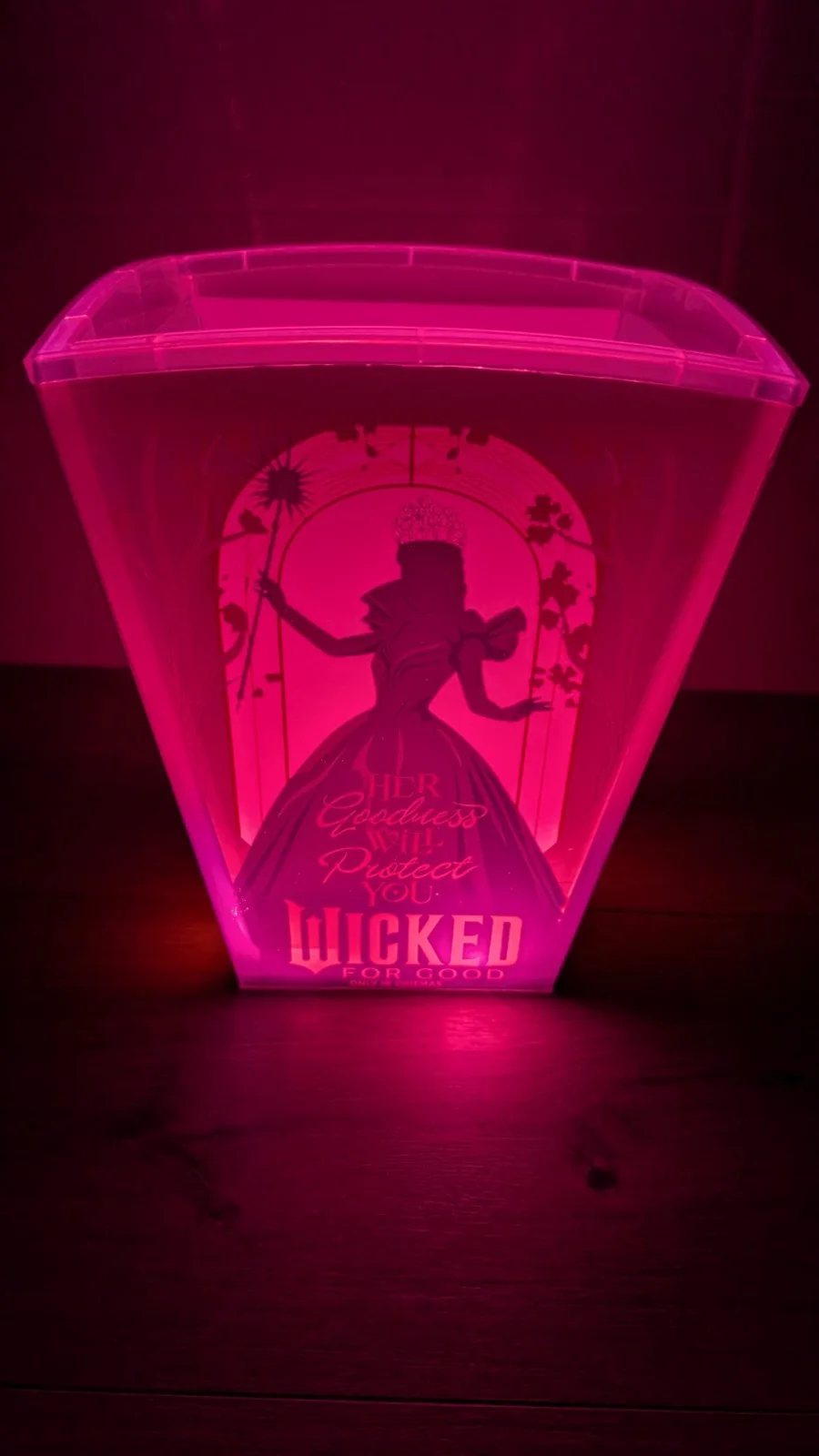 Wicked Movie Popcorn Bucket Cineworld Limited Edition LED Light Up Green New, image 4