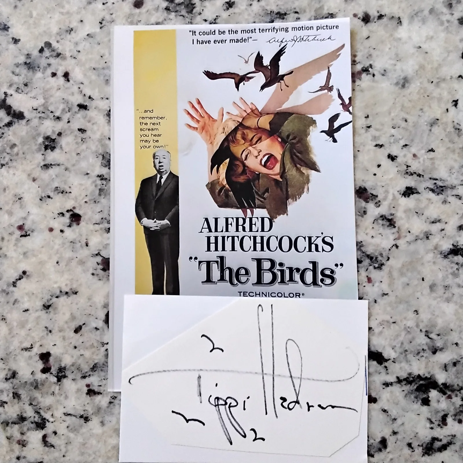 Tippi Hedren SIGNED Card Photo 60s Movie Actress The Birds Marnie Hitchcock, изображение 2