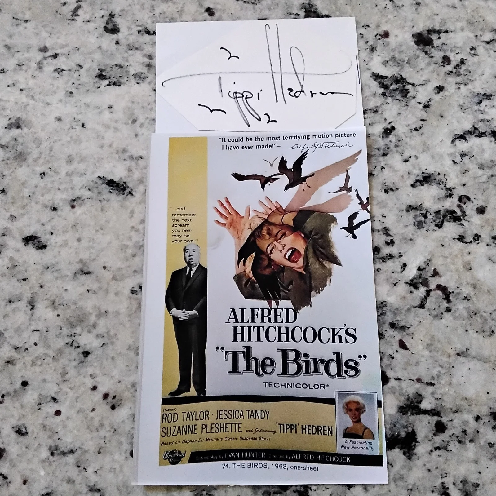 Tippi Hedren SIGNED Card Photo 60s Movie Actress The Birds Marnie Hitchcock, изображение 5
