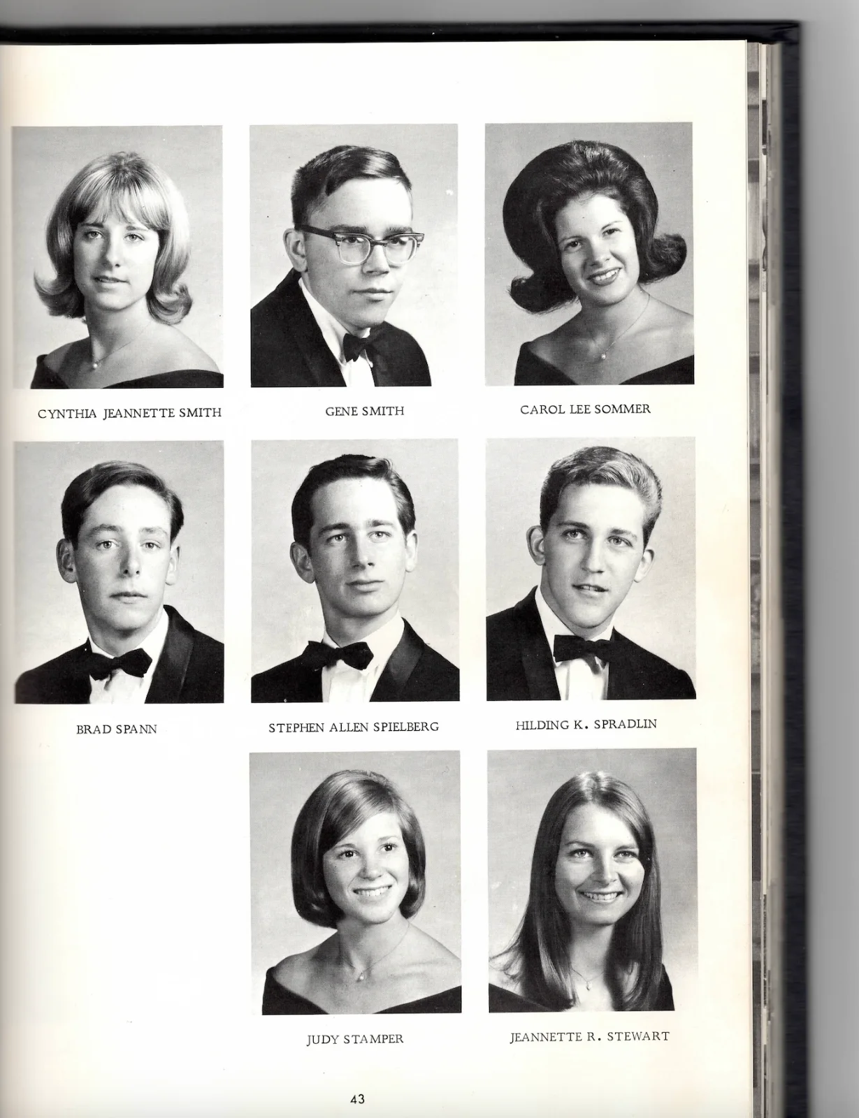 Steven Spielberg Autographed Signed 1965 High School Yearbook JSA LOA 28338, image 4