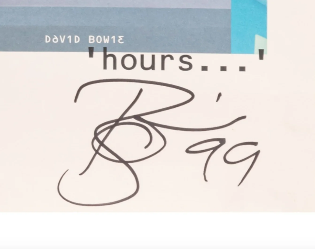 David Bowie 1999 Autographed Signed Hours Tour Poster Tracks LOA 24671, изображение 2