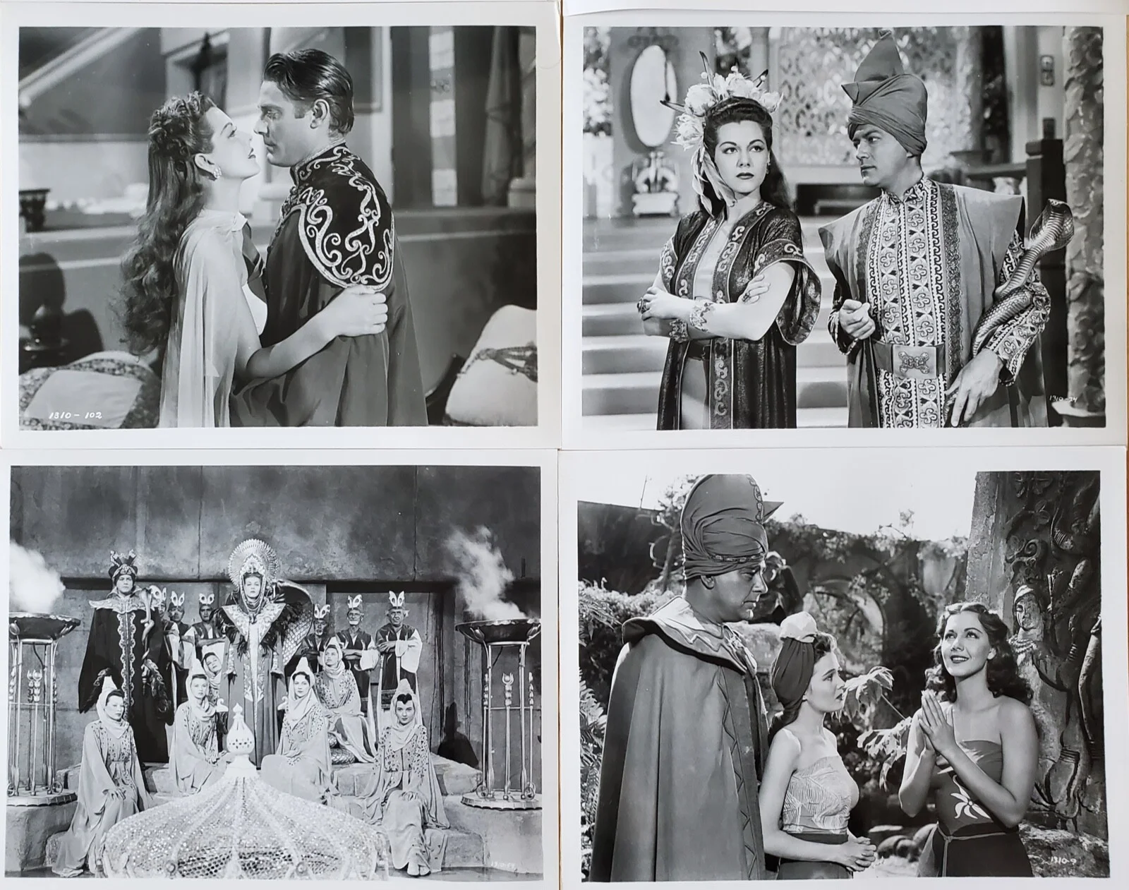 COBRA WOMAN - SET OF 8 VINTAGE 10"x8" PRESS PHOTOGRAPHS - MARIA MONTEZ, SABU - A, изображение 2