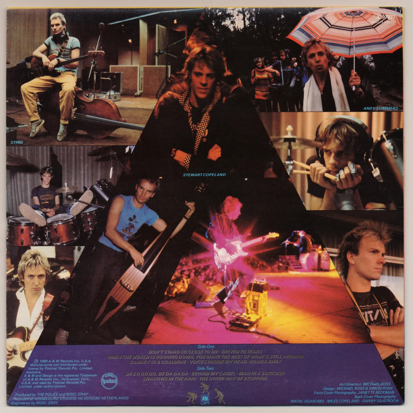 The Police Band Autographed Signed Zenyatta Mondatta Record Album AMCo LOA 29284, изображение 4