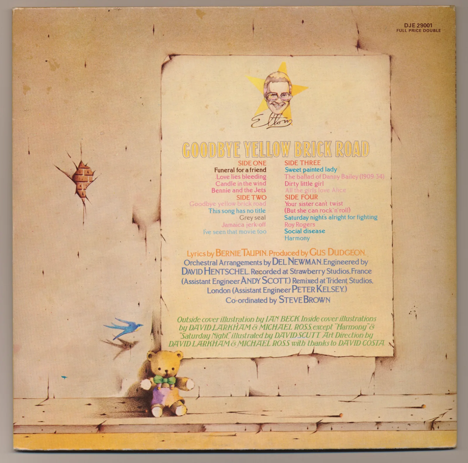 Elton John Autographed Signed Yellow Brick Road Record Album AMCo LOA 29281, изображение 3