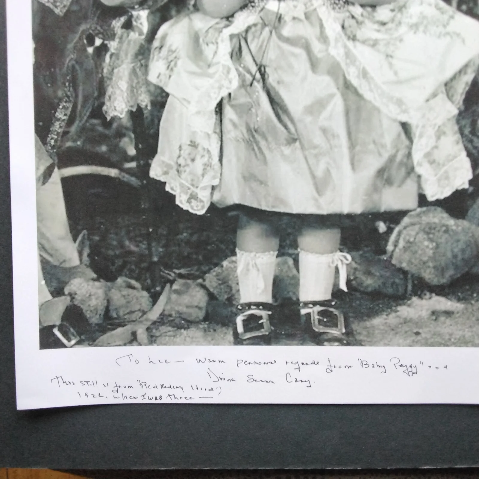 Baby Peggy aka Diana Serra Cary Signed Photo 20s Child Actress Red Riding Hood, изображение 2