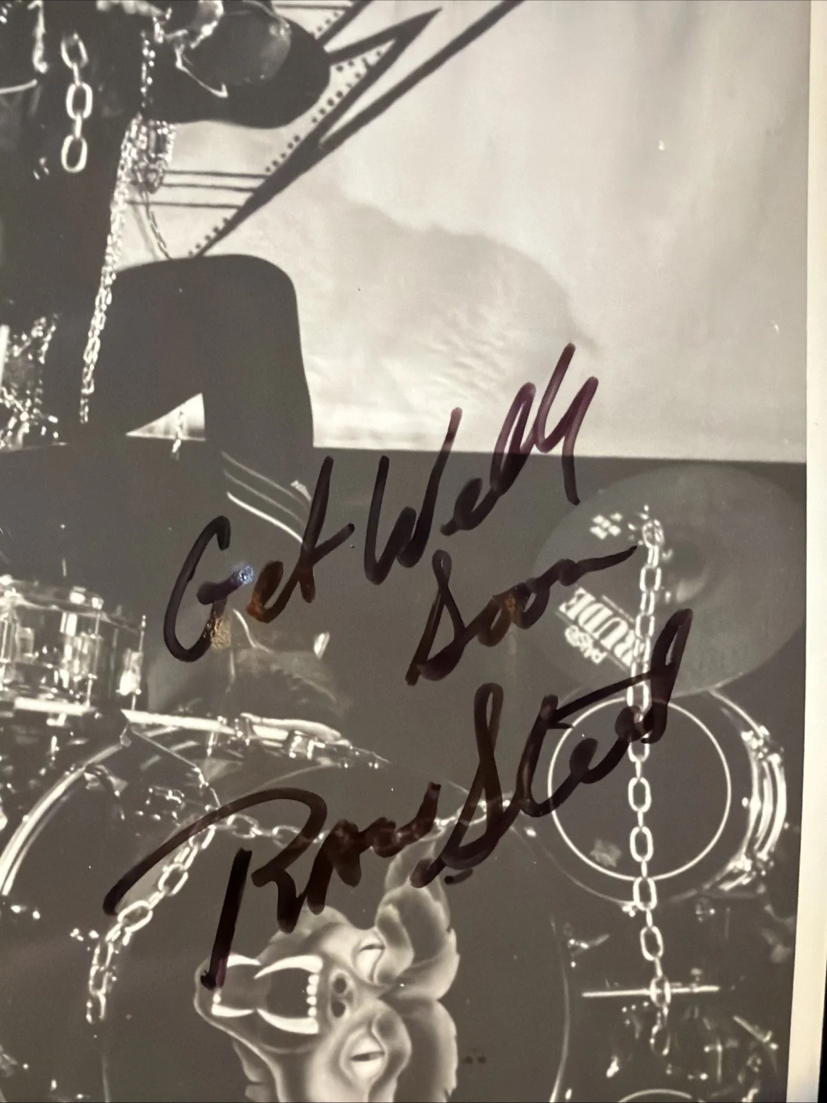 Two 10”x8” Black & White Autographed Photos Unknown Artist Rock N Roll, изображение 4