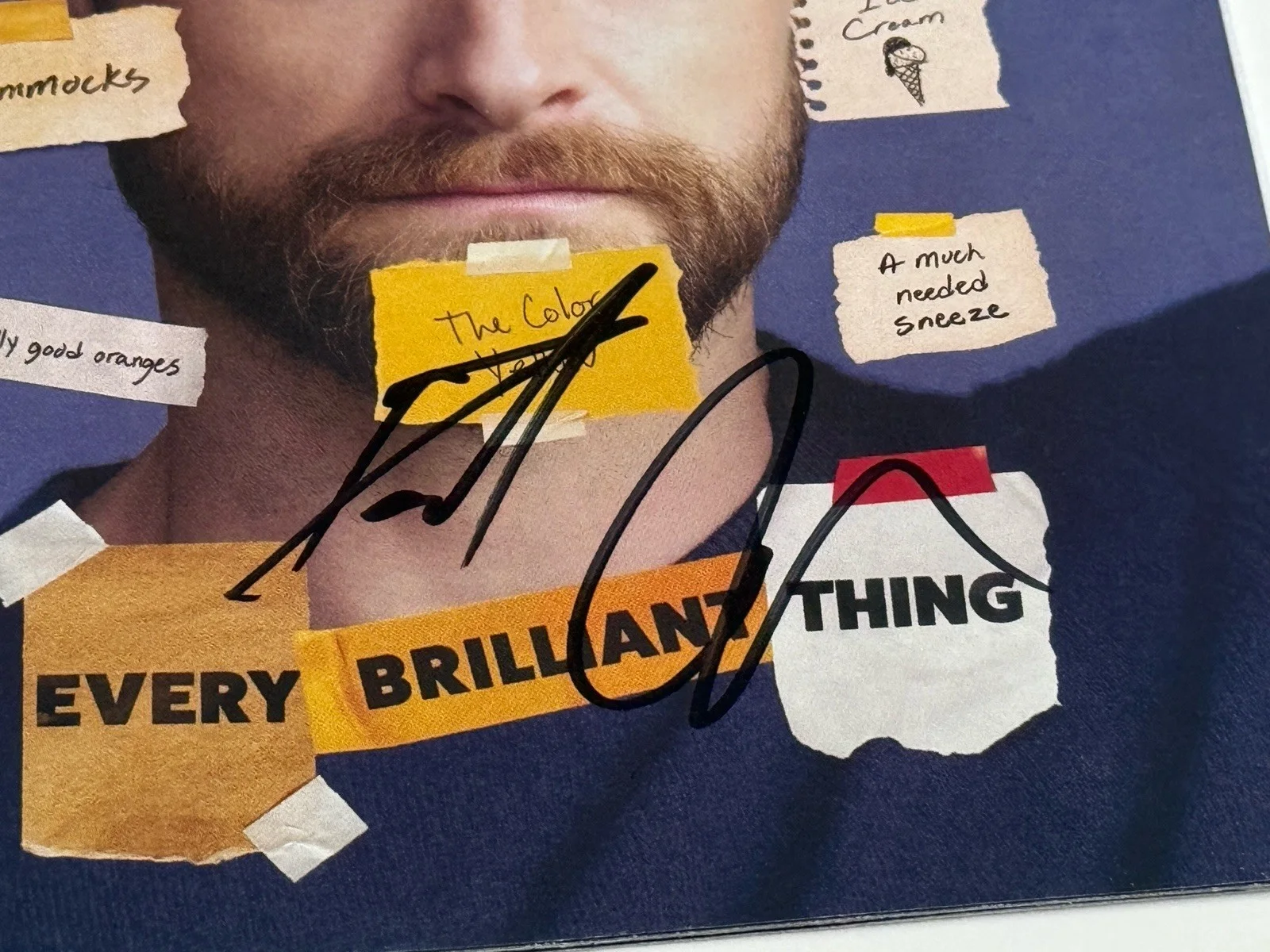 Daniel Radcliffe — Daniel Radcliffe Every Brilliant Things Signed Broadway playbill autograph, image 3