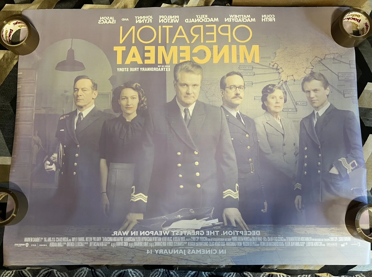 Operation Mincemeat Quad Poster ORIGINAL UK Cinema Film Double Sided 30 x 40”, изображение 2