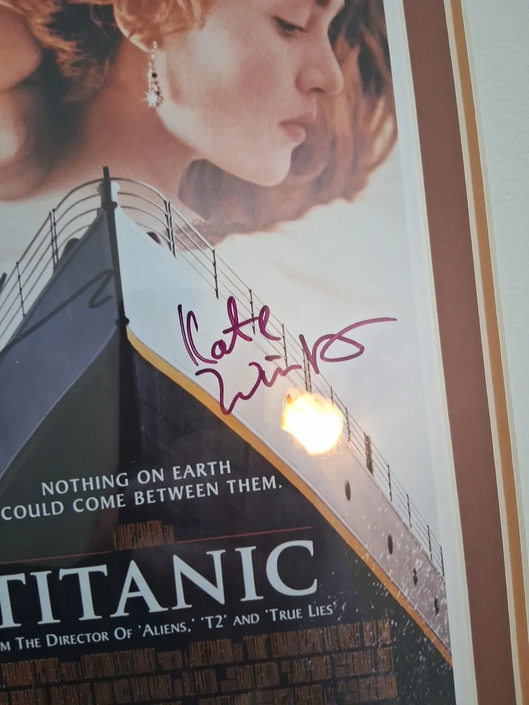 Leonardo DiCaprio — TITANIC (1996) Poster 8x10 Singed Leonardo DiCaprio, Kate Winslet Coa Framed Cj, изображение 3