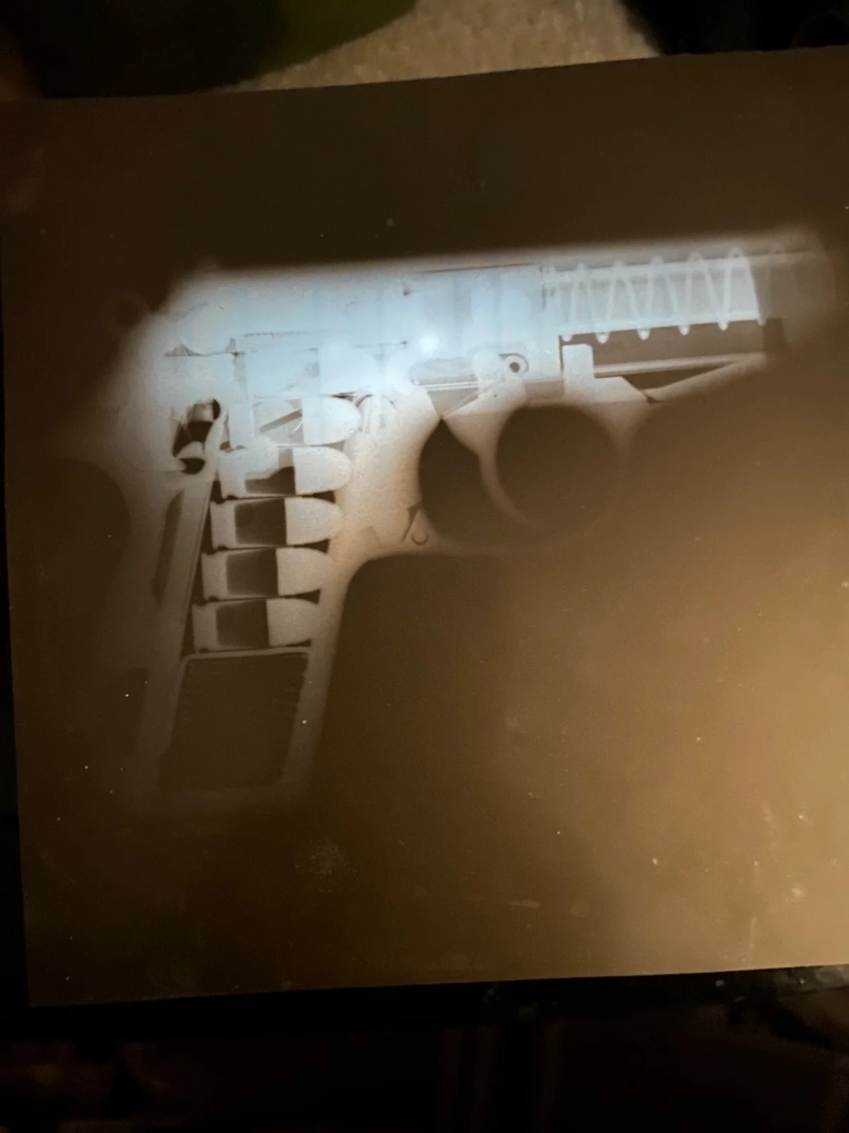 Walther PPK/S pistol X-Ray radiograph, James Bond 007, image 3