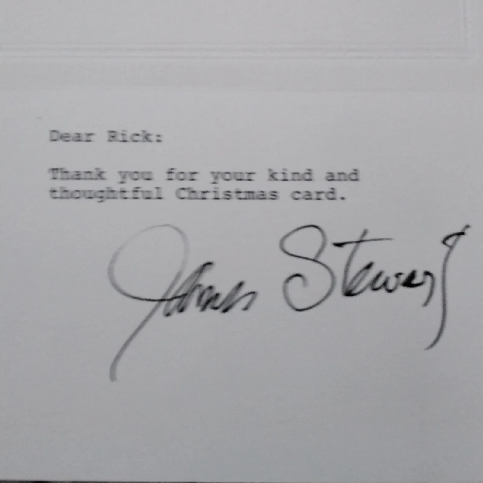 James Stewart SIGNED Note 30s Movie Actor MGM Wonderful Life Harvey Rear Window, image 4