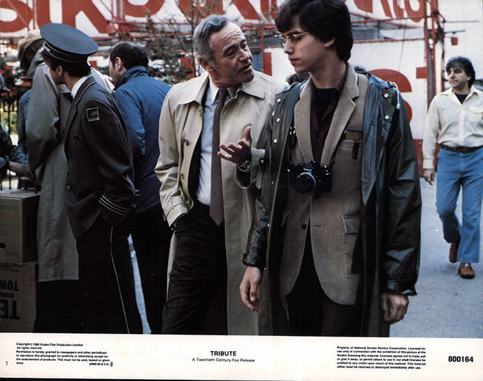 TRIBUTE 1980 Jack Lemmon, Robby Benson 3 U.S. LOBBY CARDS, image 3
