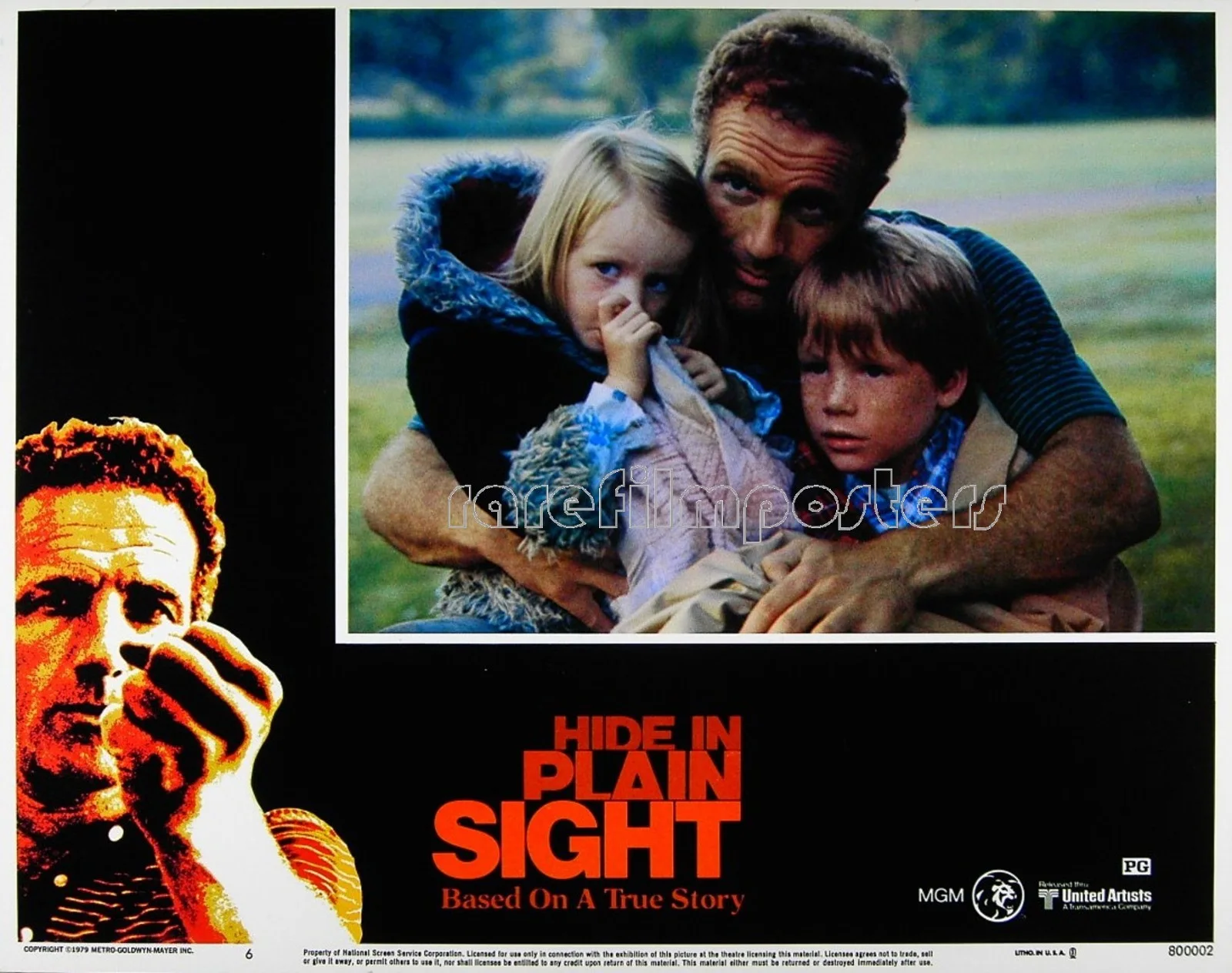 HIDE IN PLAIN SIGHT 1980 James Caan, Jill Eikenberry 3 LOBBY CARDS, изображение 2