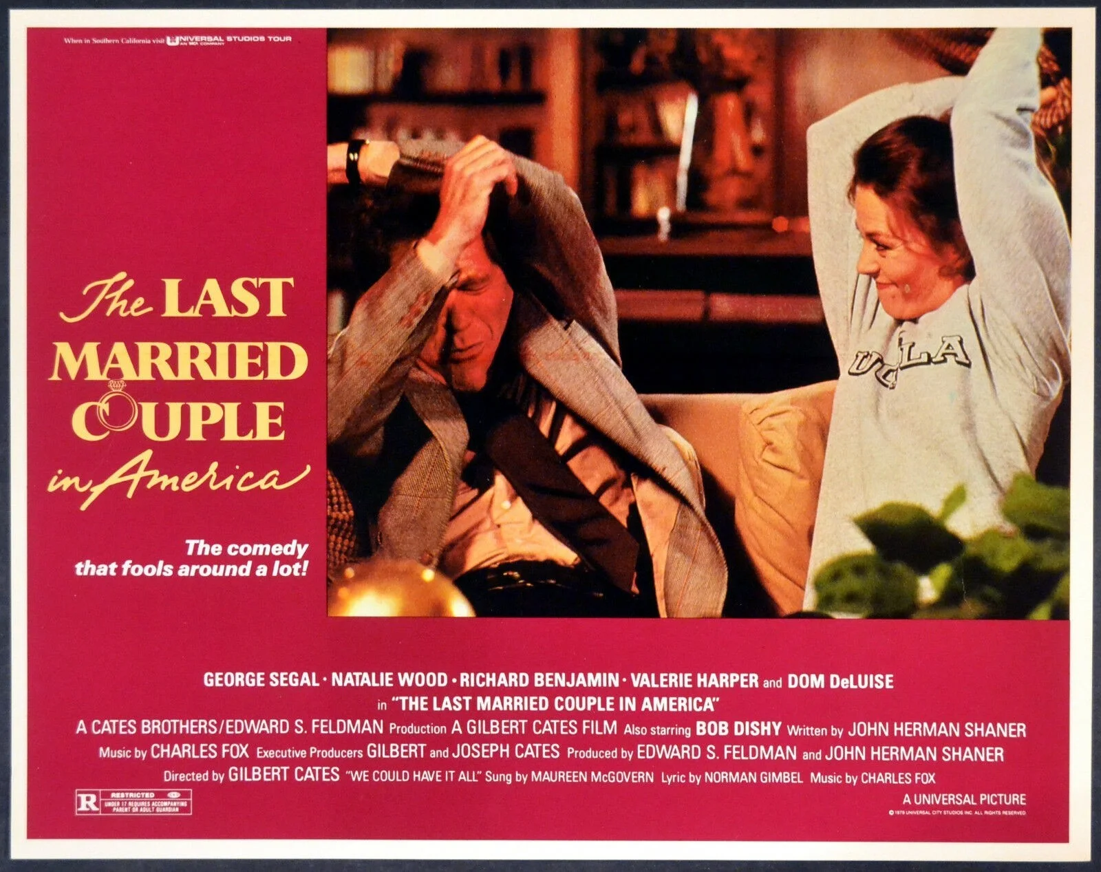 LAST MARRIED COUPLE IN AMERICA 1980 Natalie Wood, George Segal 4 LOBBY CARDS, изображение 4