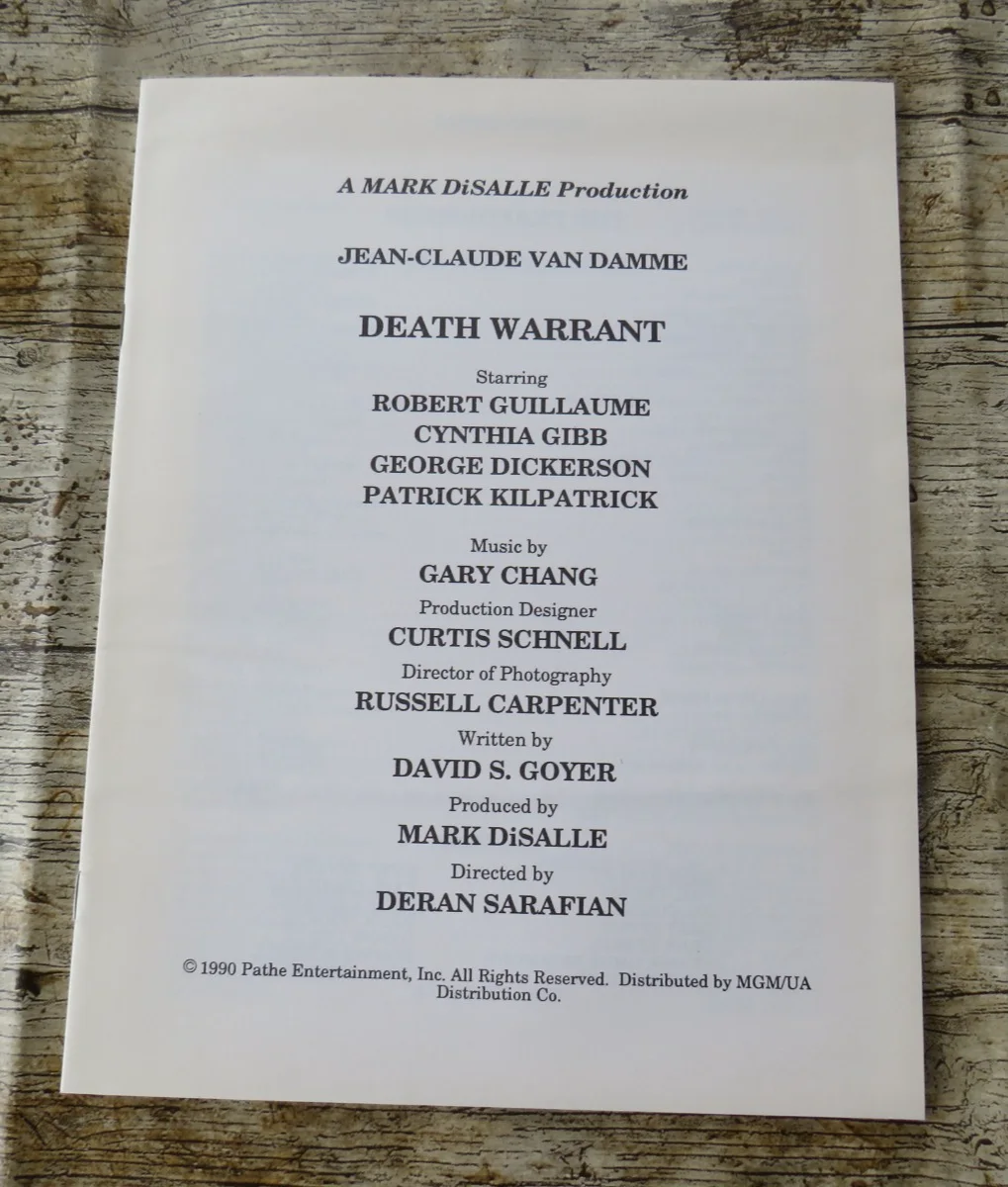 DEATH WARRANT ORIGINAL 1990 CINEMA FILM PRESS KIT Jean-Claude Van Damme 6 PHOTOS, изображение 3