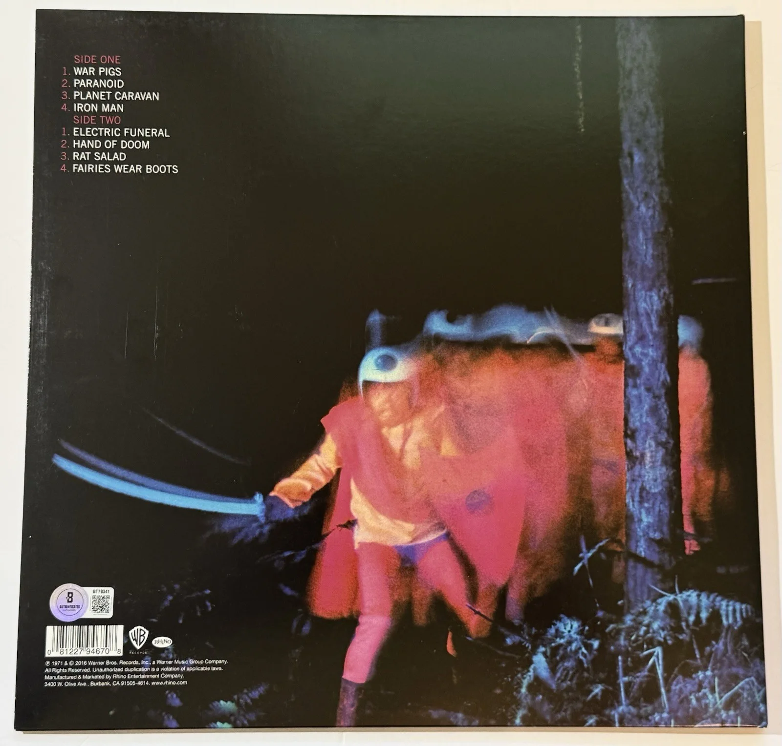 Bill Ward signed Black Sabbath Paranoid Album vinyl lp beckett coa, изображение 3