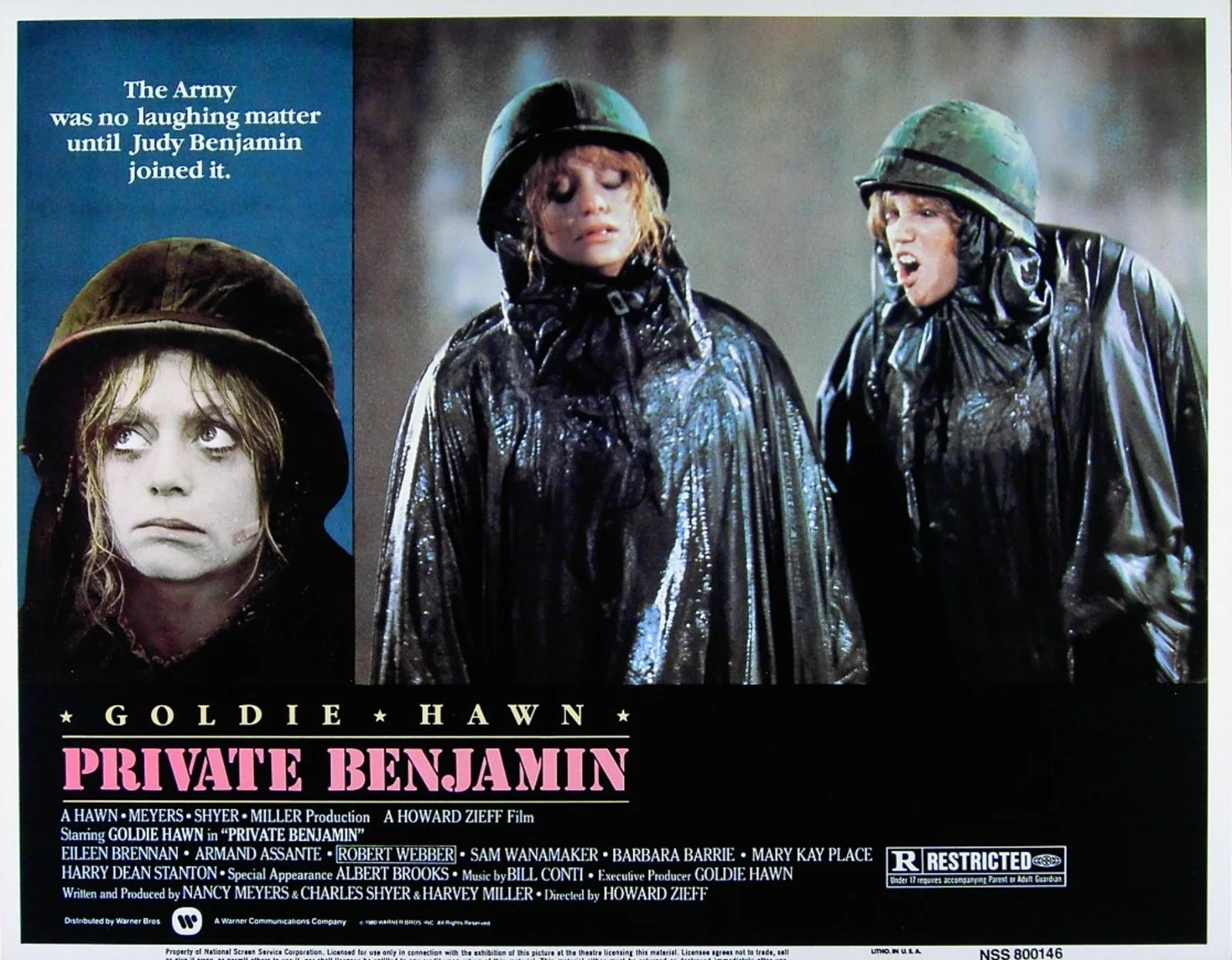 PRIVATE BENJAMIN 1980 Goldie Hawn, Armand Assante 4 U.S. LOBBY CARDS, изображение 2