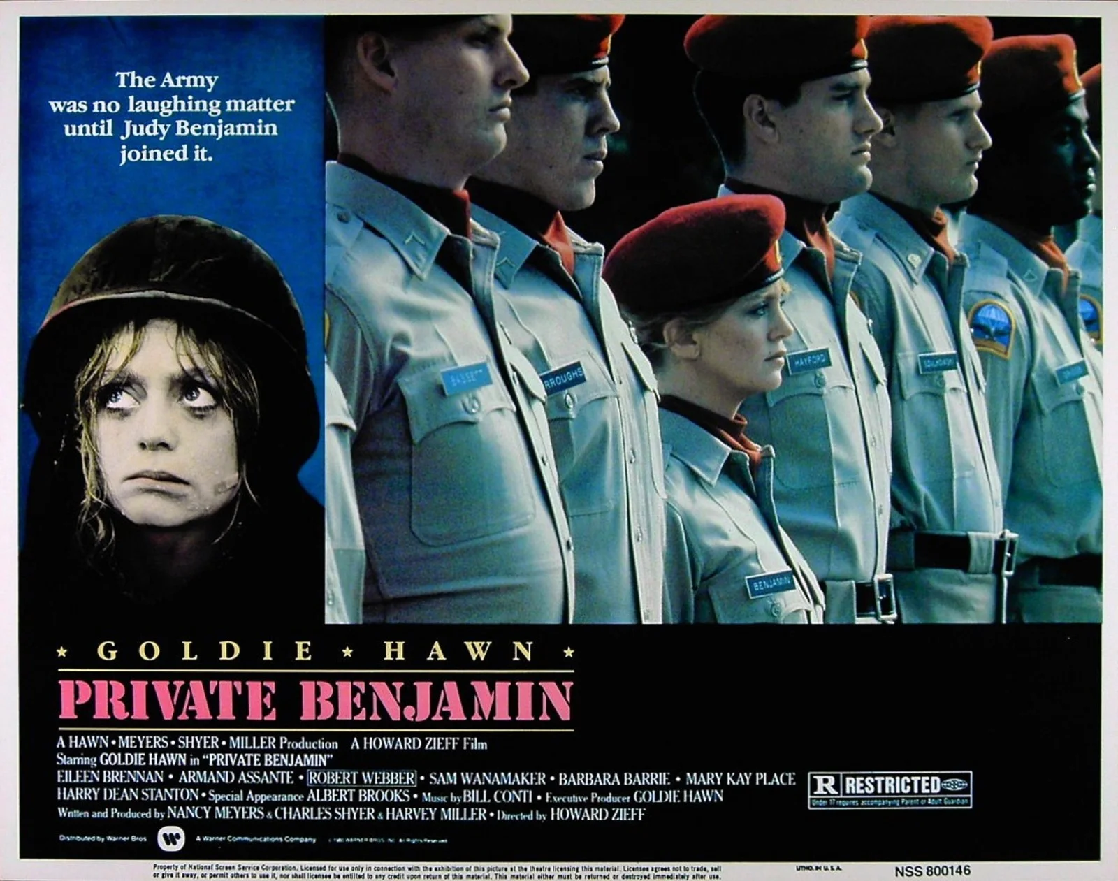 PRIVATE BENJAMIN 1980 Goldie Hawn, Armand Assante 4 U.S. LOBBY CARDS, изображение 3
