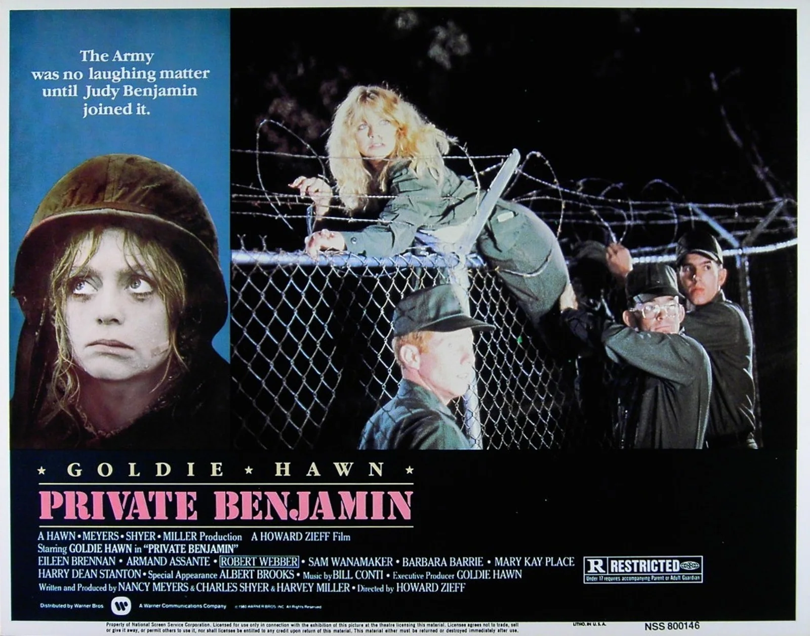 PRIVATE BENJAMIN 1980 Goldie Hawn, Armand Assante 4 U.S. LOBBY CARDS, изображение 4