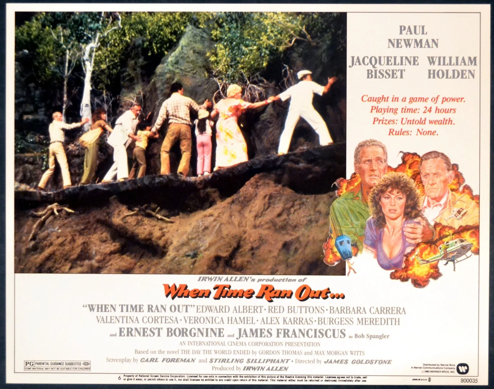 WHEN TIME RAN OUT 1980 Paul Newman, Jacqueline Bisset 7 LOBBY CARDS, изображение 5
