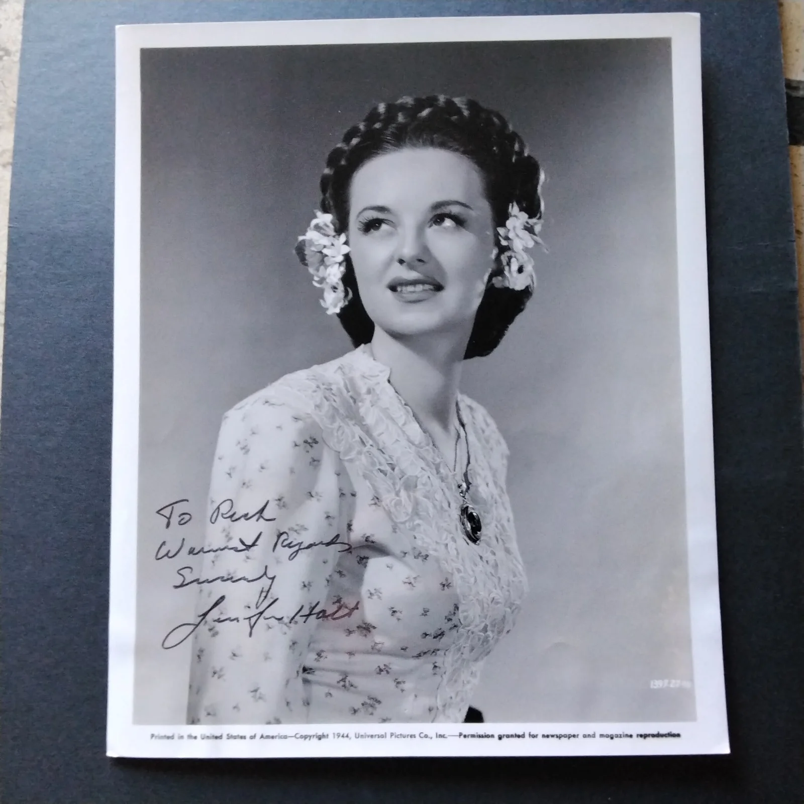 Jennifer Holt Signed Photo 40s B Film Actress Flying Cadets Westerns Harrigan, изображение 2