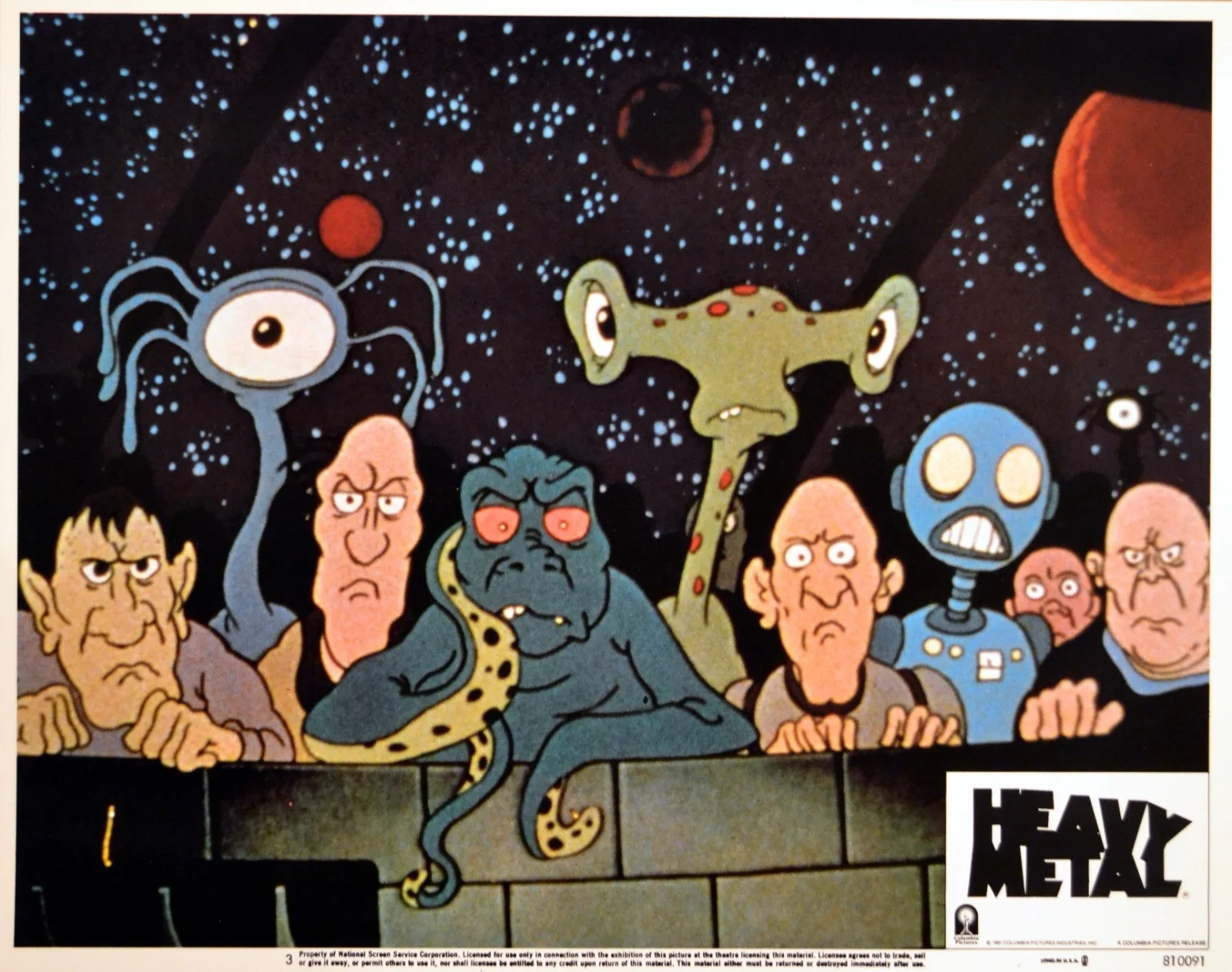 HEAVY METAL 1981 Gerald Potterton LOBBY SET, image 3