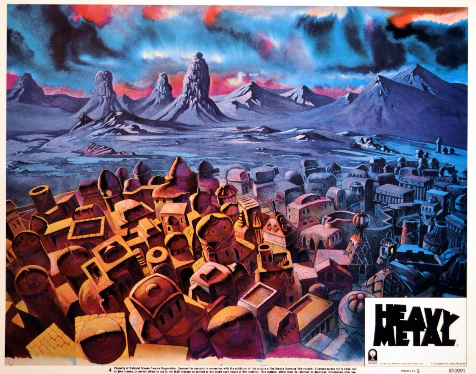 HEAVY METAL 1981 Gerald Potterton LOBBY SET, image 4