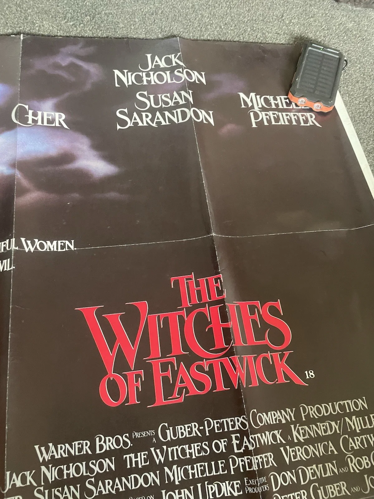 THE WITCHES OF EASTWICK (1987) Original Cinema Quad Film Poster - Jack Nicholson, изображение 4