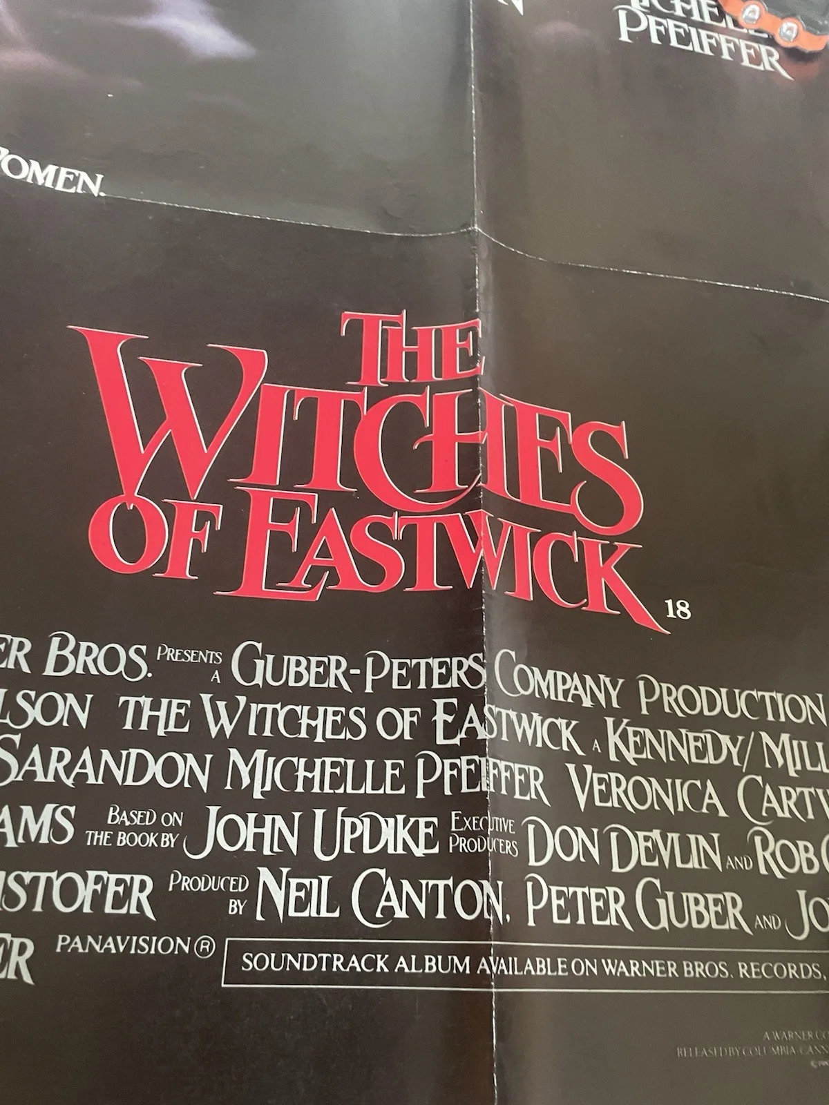 THE WITCHES OF EASTWICK (1987) Original Cinema Quad Film Poster - Jack Nicholson, изображение 5