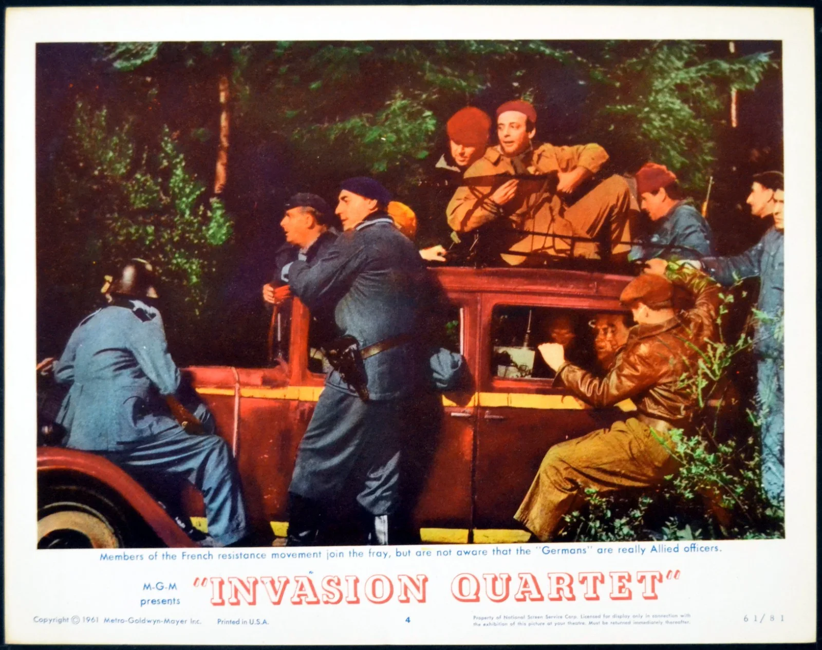 INVASION QUARTET 1961 Bill Travers, Spike Milligan Grégoire Aslan LOBBY SET, изображение 4
