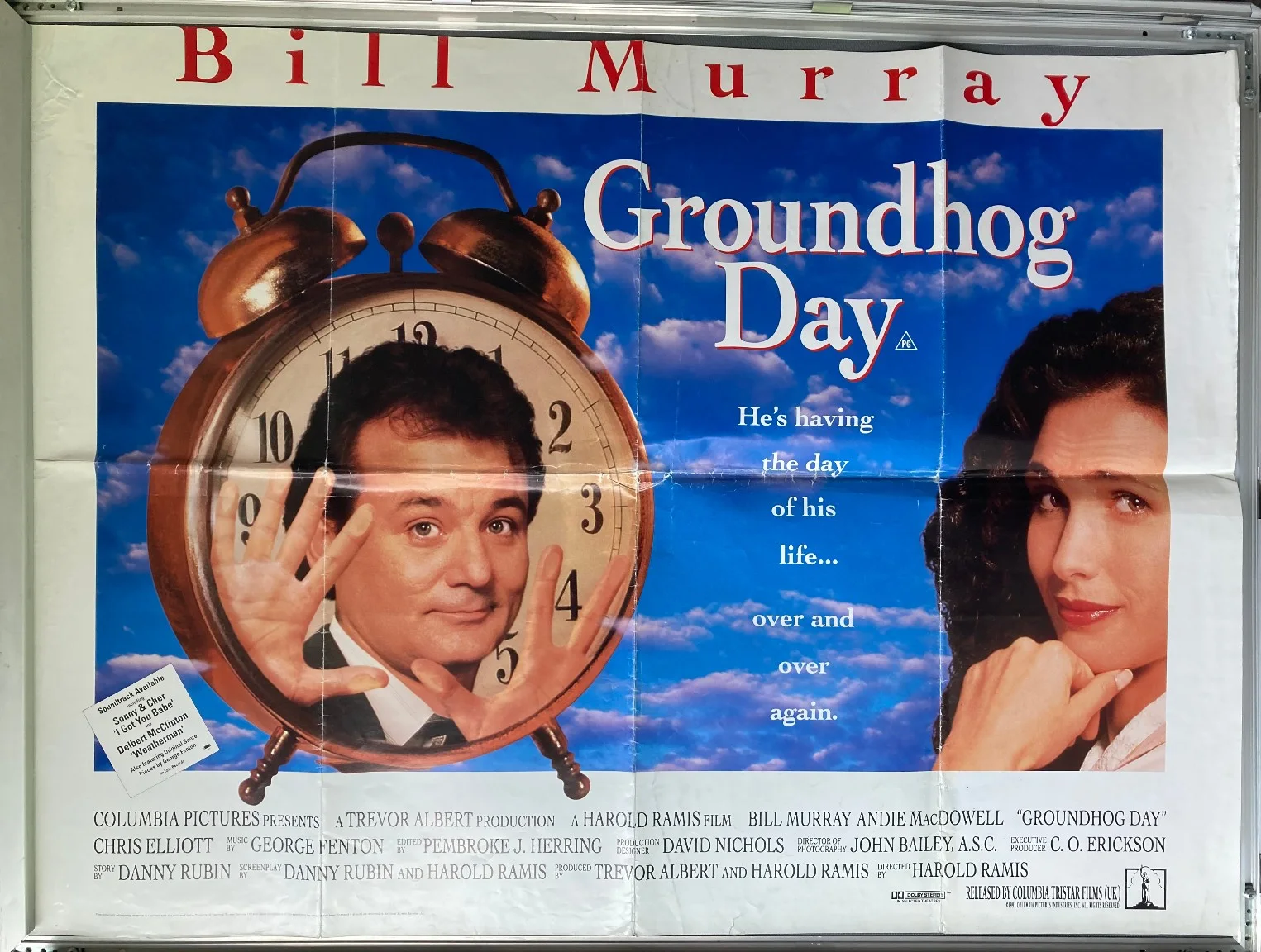 Cinema Poster: GROUNDHOG DAY 1993 (Quad) Bill Murray Andie MacDowell, изображение 3