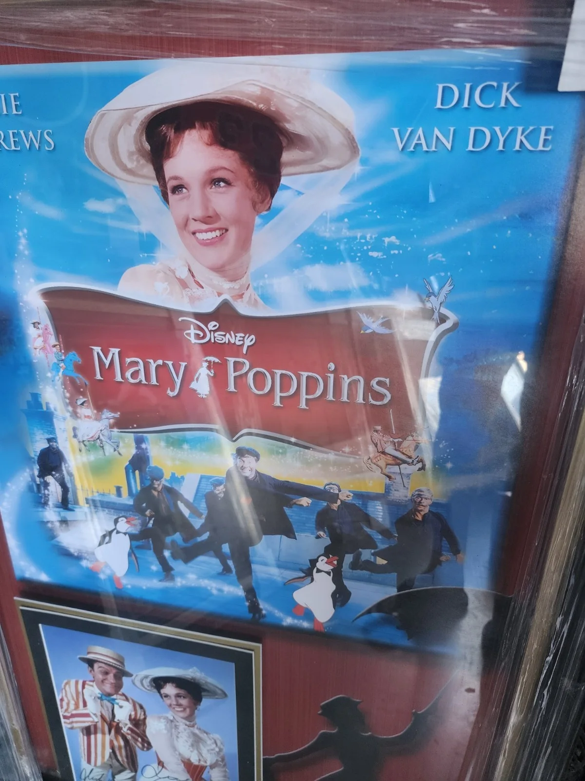 julie andrews and dick van dyke Dual Signed Mary poppins photo and poster., изображение 3