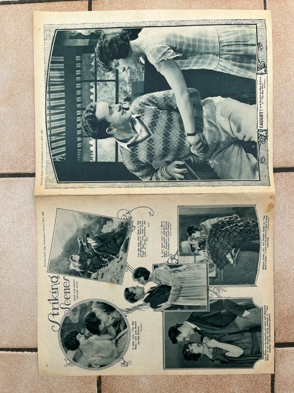 Vintage BARBARA LA MARR "Picture Show Supplement" Portrait 1925, image 2