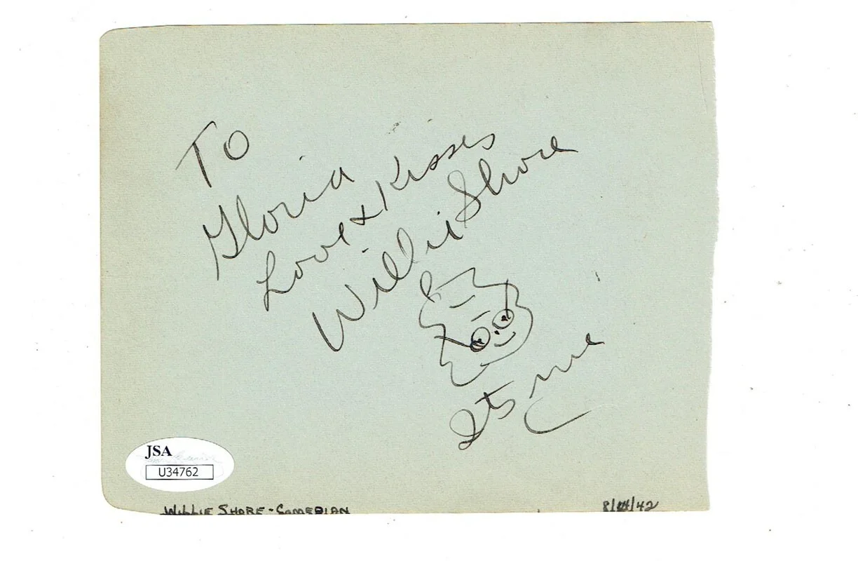 Dorothy Lamour JSA Signed Vintage 1942 Album Page Actress & Willie Shore Auto, изображение 2