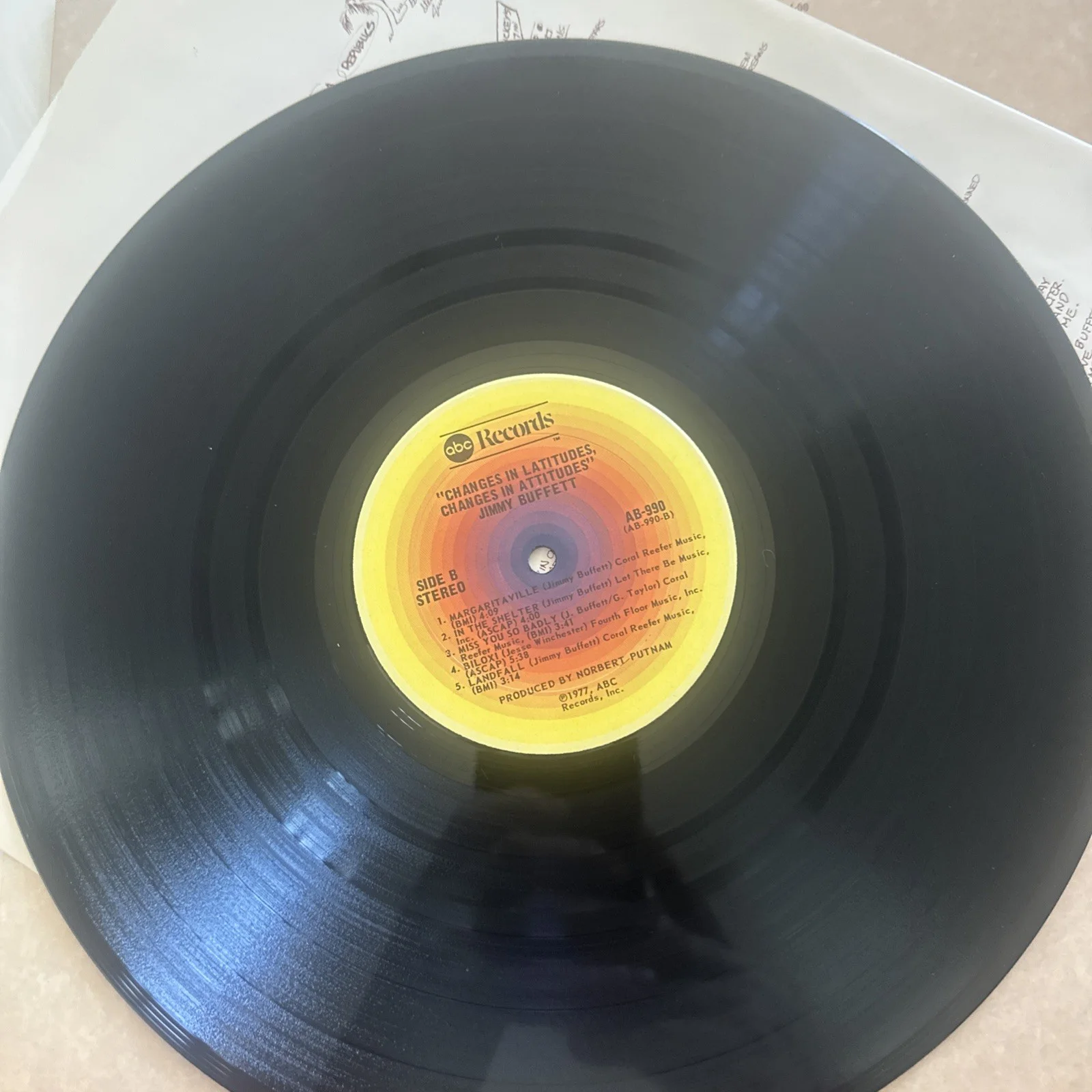 Jimmy Buffett — Jimmy Buffett SIGNED LP Changes in Latitudes Changes In Attitudes Autographed, image 4