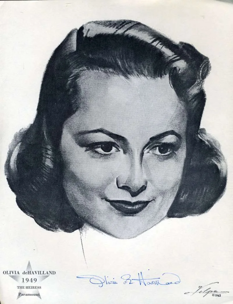 OLIVIA DE HAVILLAND — Olivia De Havilland Psa Coa Dna Hand Signed 8x10 Volpe Photo Authentic Autograph