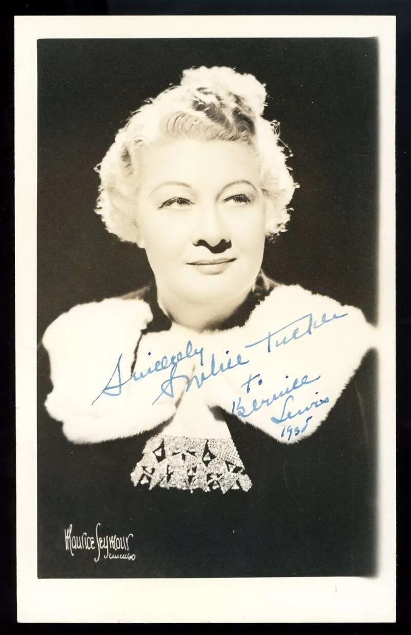Sophie Tucker — Sophie Tucker JSA Coa Signed 5x8 Photo Autograph