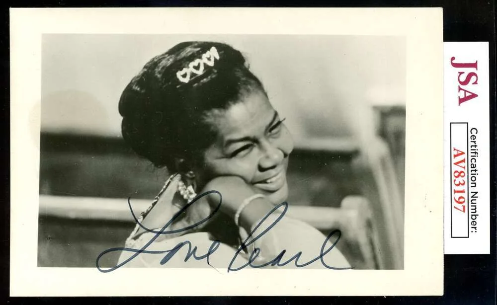 Pearl Bailey — Pearl Bailey JSA Coa Signed 4x6 Photo Autograph
