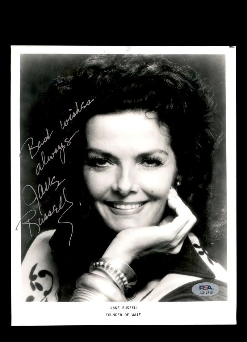 Jane Russell — Jane Russell PSA DNA Signed 8x10 Photo Autographed