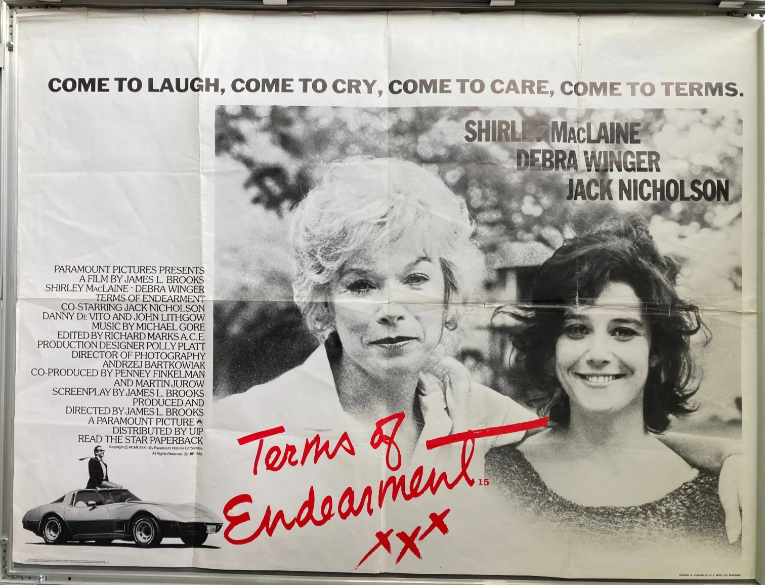 Cinema Poster: TERMS OF ENDEARMENT 1984 (V2 Quad) Jack Nicholson Debra Winger, изображение 2