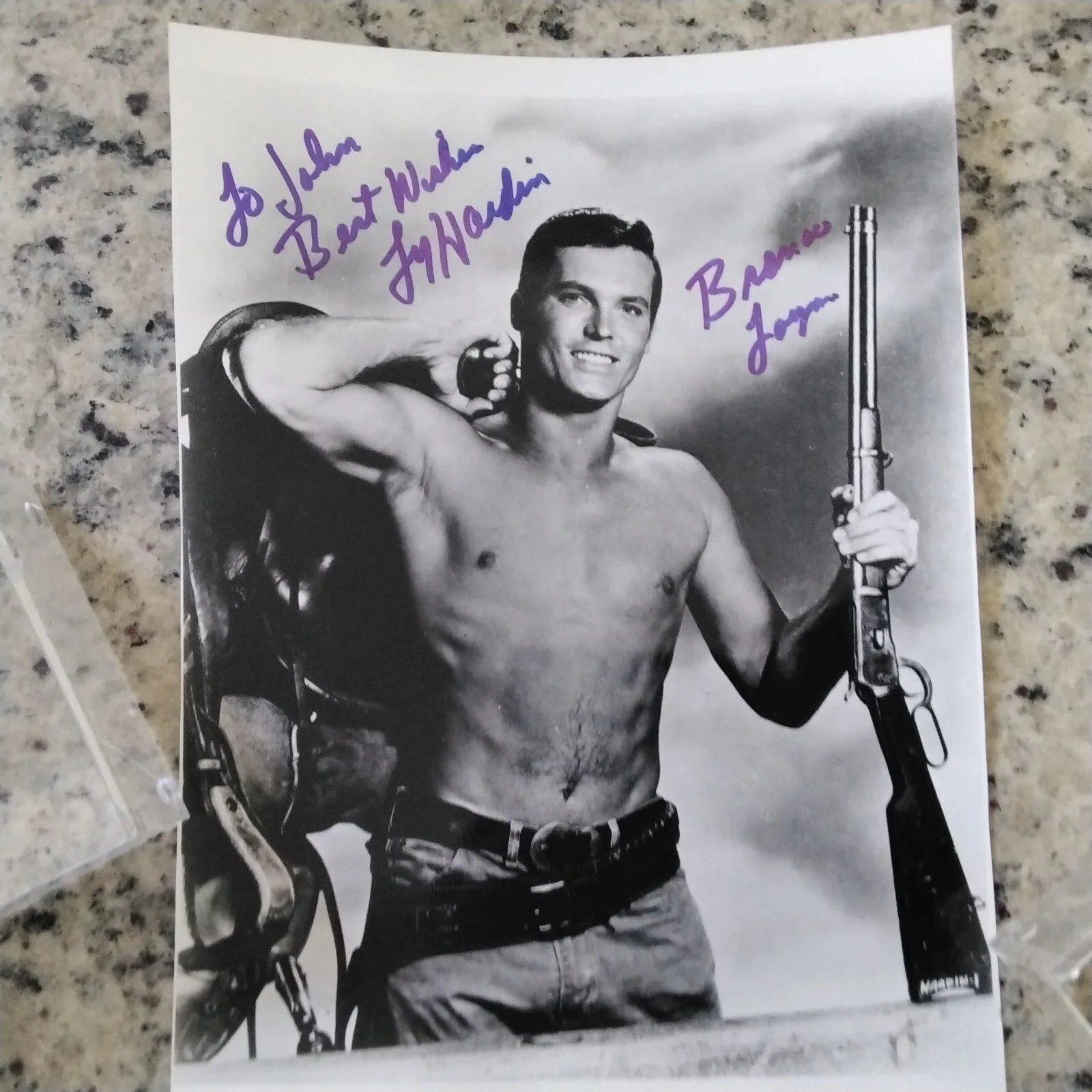 Ty Hardin SIGNED Photo 60s Movie TV Actor Berzerk Bronco Cheyenne Chapman Report, изображение 2