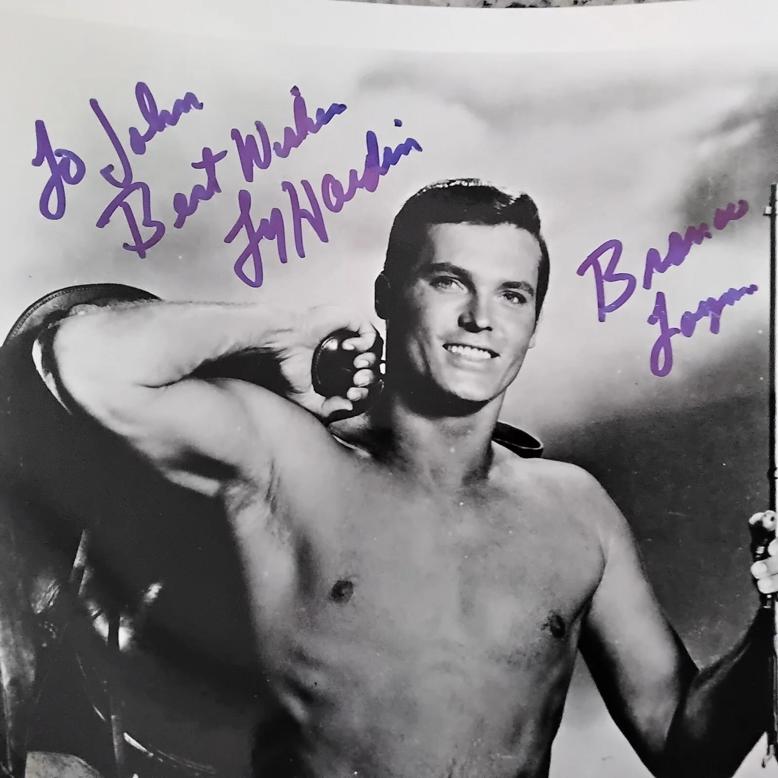 Ty Hardin SIGNED Photo 60s Movie TV Actor Berzerk Bronco Cheyenne Chapman Report, изображение 3