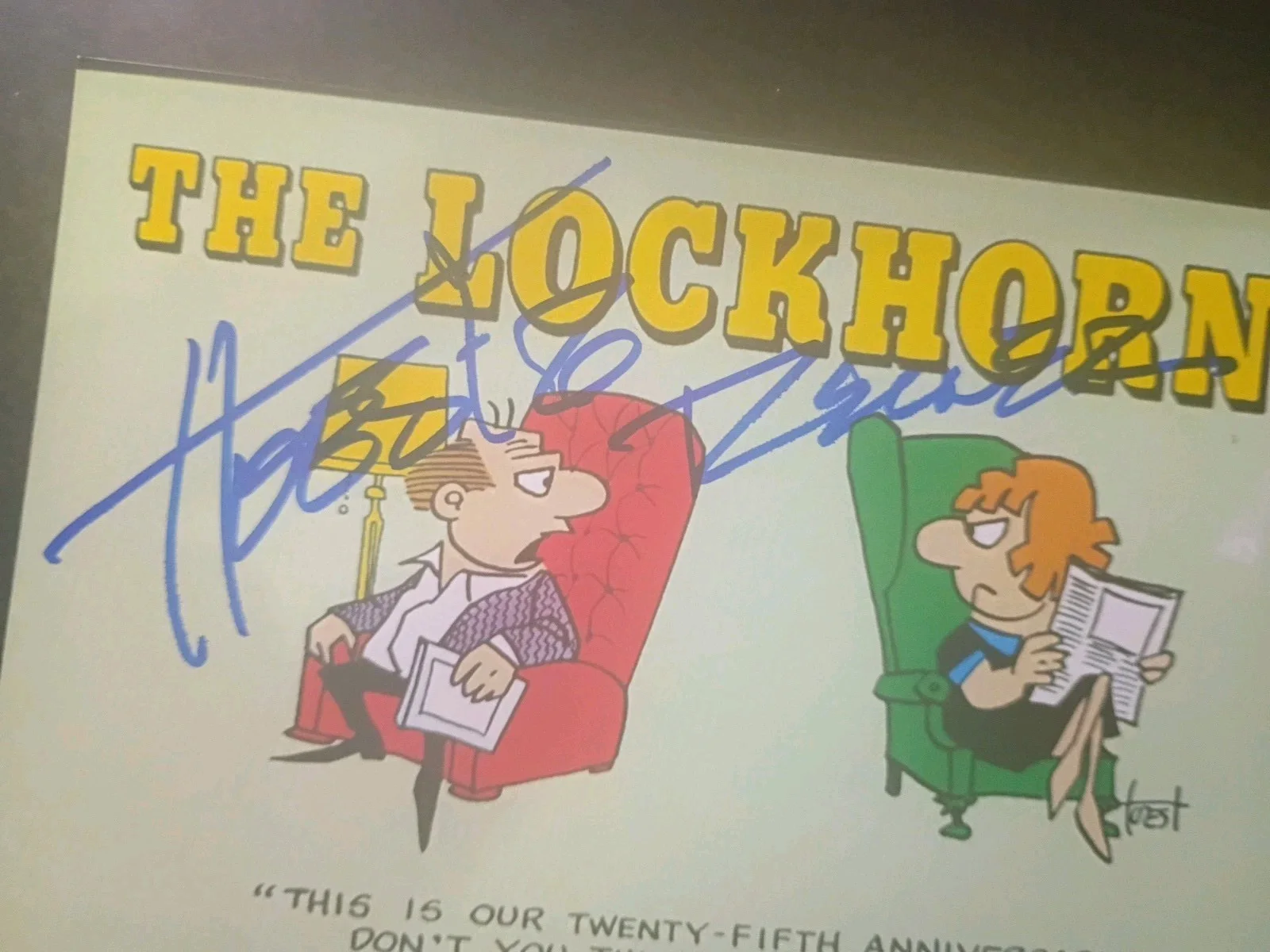 BUNNY HOEST & JOHN REINER Hand Signed Autograph - COMIC STRIP THE LONGHORNS, изображение 2