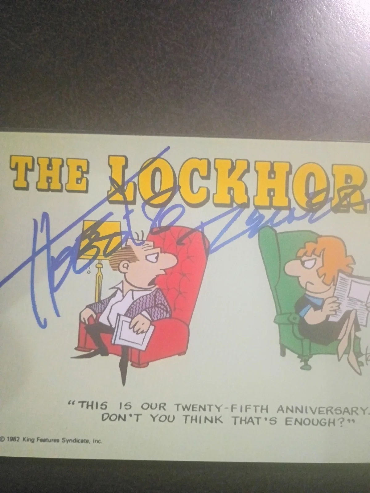 BUNNY HOEST & JOHN REINER Hand Signed Autograph - COMIC STRIP THE LONGHORNS, изображение 3